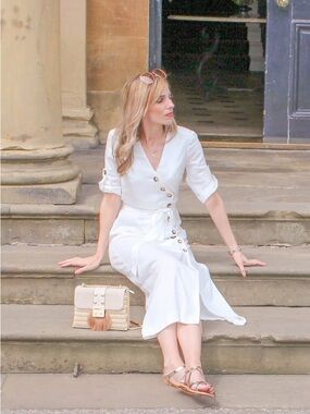 NWOT Zara white midi dress